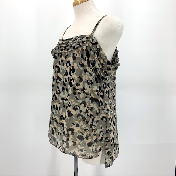 Cabi Tiered Top # 5360, Camo Print Off-the-Shoulder Layered Tank Top, Small - Picture 5 of 17